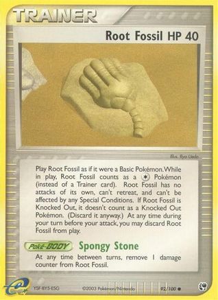 Root Fossil (92/100) [Sandstorm] Reverse Holofoil - Common
