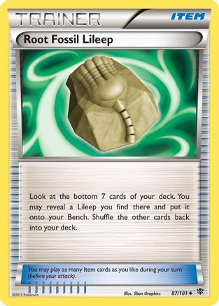 Root Fossil Lileep (87/101) [Plasma Blast] - Uncommon