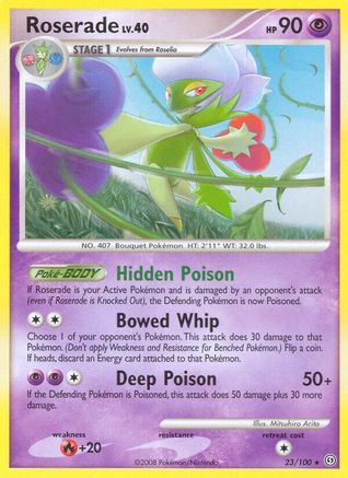 Roserade (23/100) [Stormfront] Reverse Holofoil - Rare