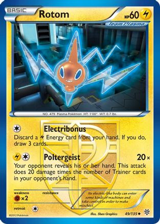 Rotom (Team Plasma) (049/135) [Plasma Storm] Reverse Holofoil - Uncommon