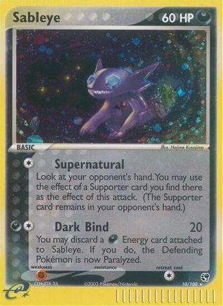 Sableye (10/100) [Sandstorm] Reverse Holofoil - Holo Rare