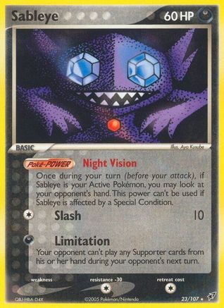 Sableye (023/107) [Deoxys] Reverse Holofoil - Rare