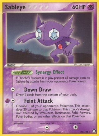 Sableye (022/108) [Power Keepers] Reverse Holofoil - Rare