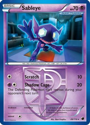 Sableye (Team Plasma) (49/116) [Plasma Freeze] Reverse Holofoil - Rare