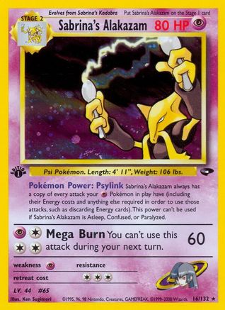 Sabrina's Alakazam (016/132) [Gym Challenge] 1st Edition Holofoil - Holo Rare
