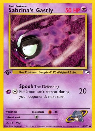 Sabrina's Gastly (093/132) [Gym Heroes] 1st Edition - Common