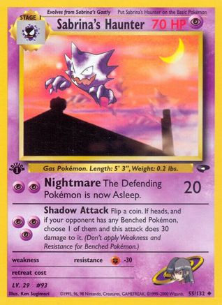 Sabrina's Haunter (055/132) [Gym Challenge] 1st Edition - Uncommon