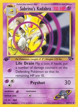 Sabrina's Kadabra (058/132) [Gym Challenge] 1st Edition - Uncommon