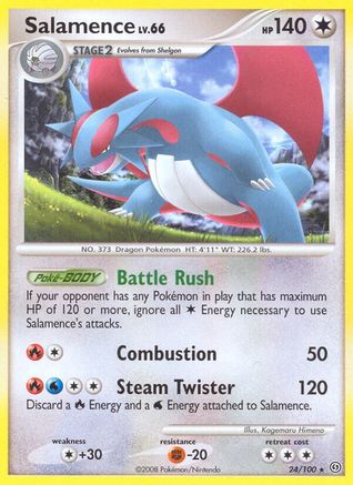Salamence (24/100) [Stormfront] Reverse Holofoil - Rare