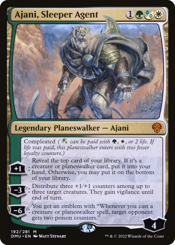 Ajani, Sleeper Agent (PPDMU-192) [Promo Pack: Dominaria United Promos]