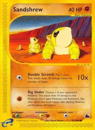 Sandshrew (92/144) [Skyridge] - Common