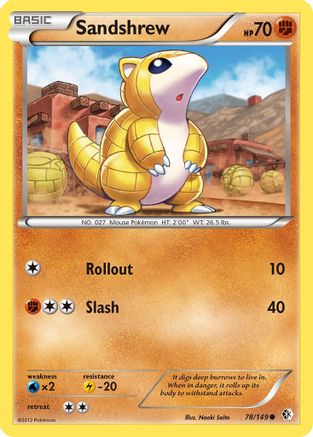 Sandshrew (78/149) [Boundaries Crossed] Reverse Holofoil - Common
