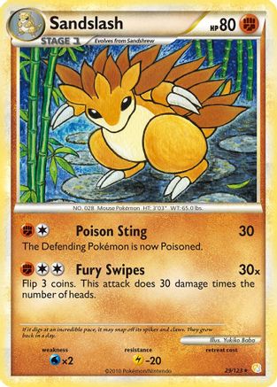 Sandslash (029/123) [HeartGold SoulSilver] - Rare