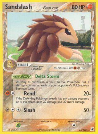 Sandslash (Delta Species) (027/113) [Delta Species] Reverse Holofoil - Rare