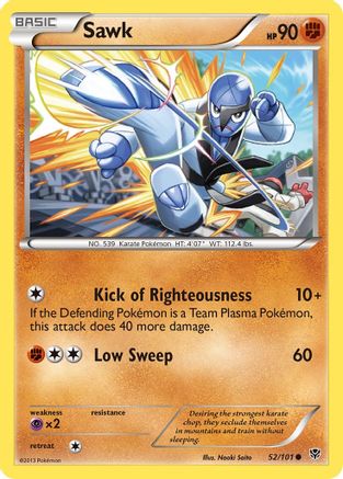 Sawk (52/101) [Plasma Blast] Reverse Holofoil - Common