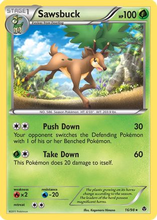 Sawsbuck (16/98) [Emerging Powers] Reverse Holofoil - Rare