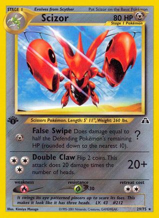 Scizor (029/75) [Neo Discovery] 1st Edition - Rare