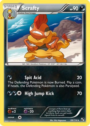 Scrafty (69/114) [Black and White] - Rare