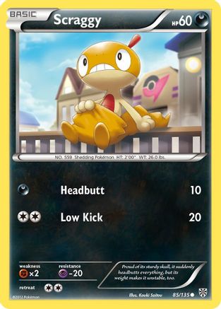 Scraggy (085/135) [Plasma Storm] Reverse Holofoil - Common