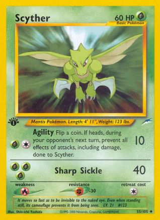 Scyther (55/105) [Neo Destiny] 1st Edition - Uncommon