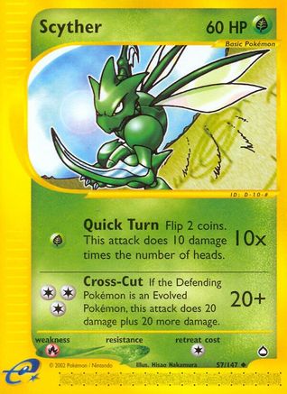 Scyther (57/147) [Aquapolis] - Uncommon
