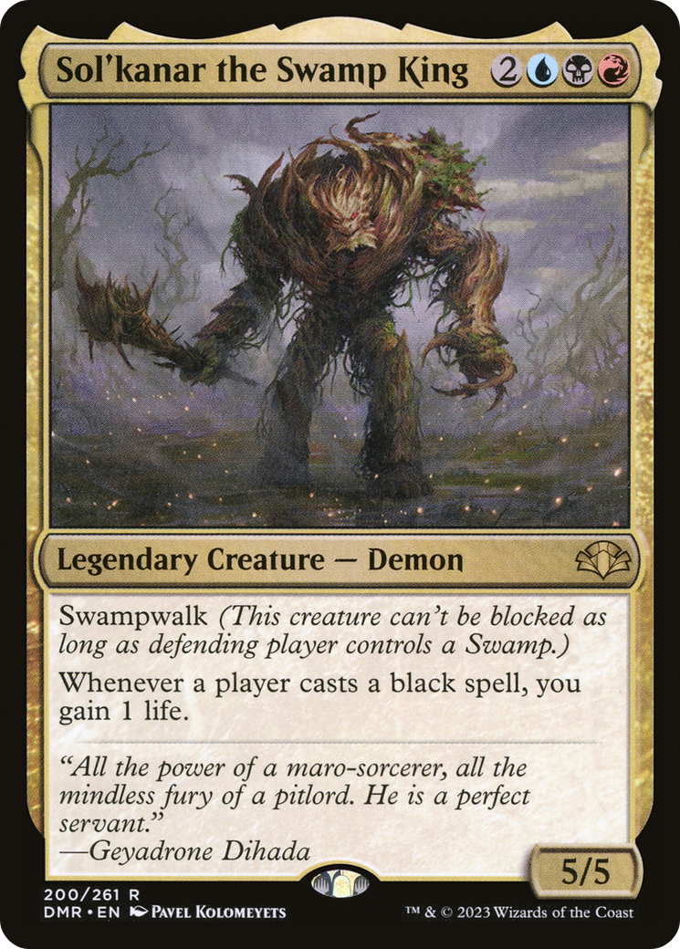 Sol'kanar the Swamp King (DMR-200) [Dominaria Remastered] Foil