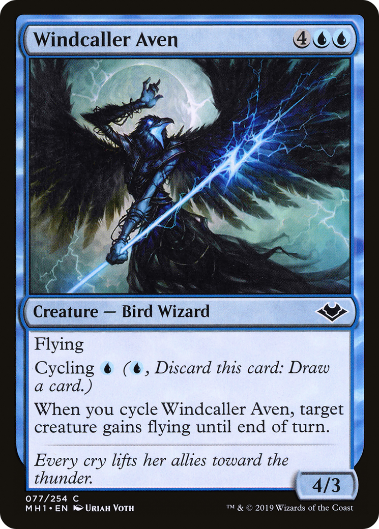Windcaller Aven (MH1-077) [Modern Horizons] Foil