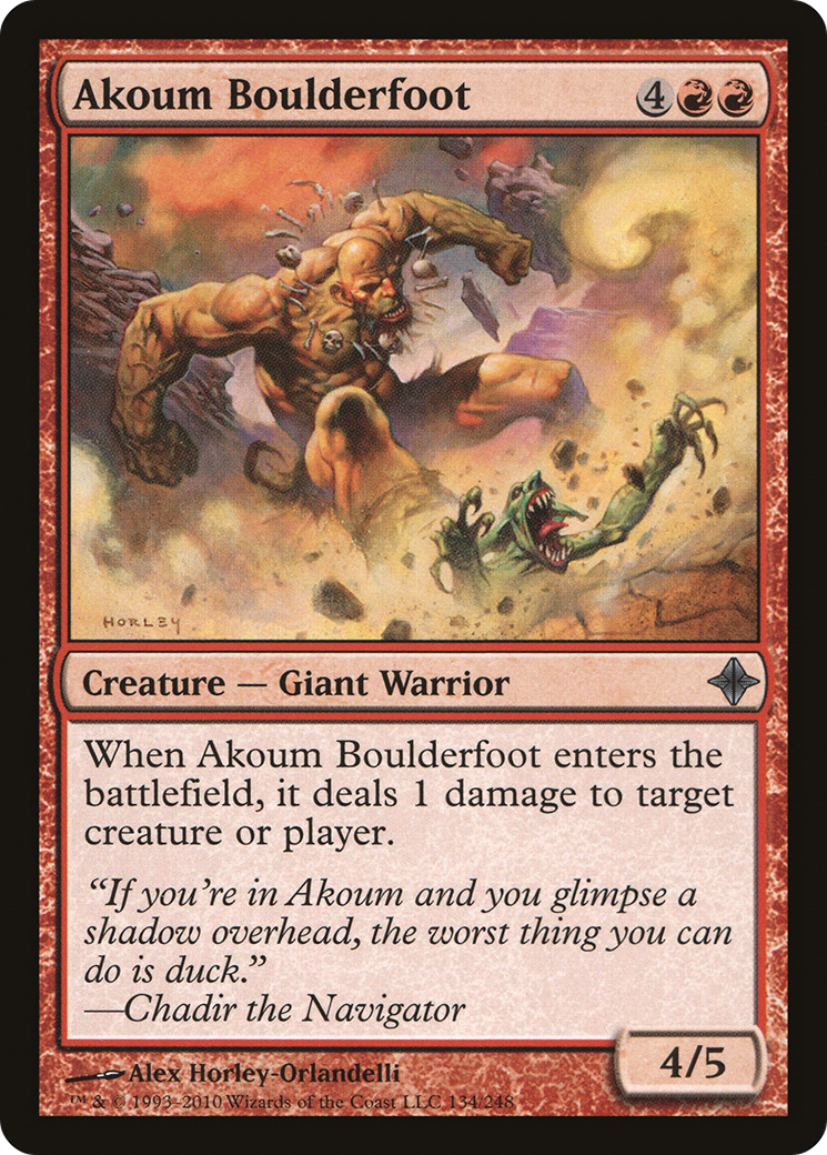 Akoum Boulderfoot (ROE-134) [Rise of the Eldrazi] Foil