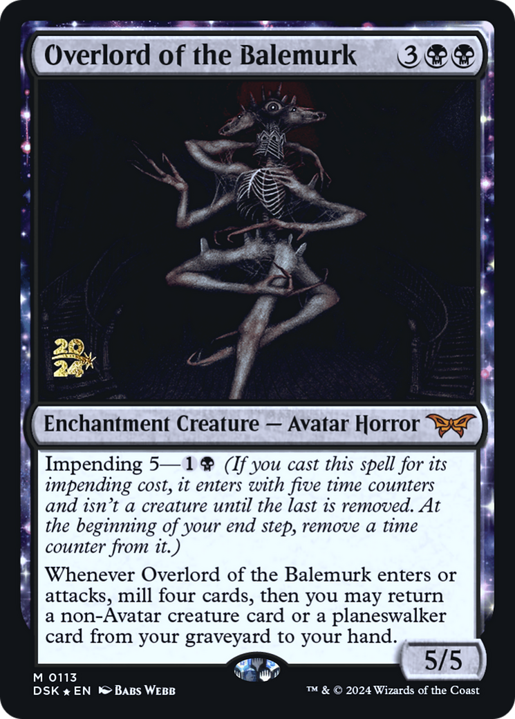 Overlord of the Balemurk (PRE-113) [Duskmourn: House of Horror Promos] Foil