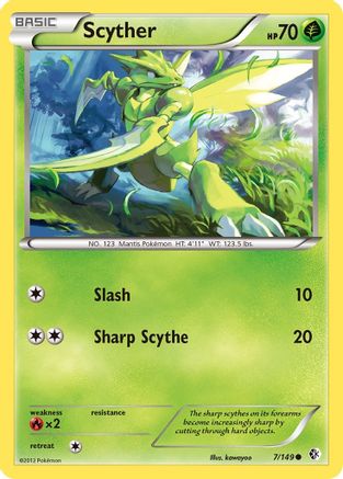 Scyther (7/149) [Boundaries Crossed] Reverse Holofoil - Common