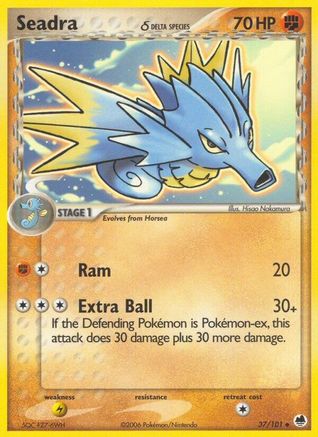 Seadra (Delta Species) (37/101) [Dragon Frontiers] Reverse Holofoil - Uncommon