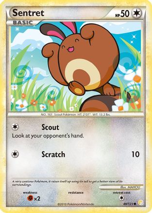 Sentret (080/123) [HeartGold SoulSilver] Reverse Holofoil - Common