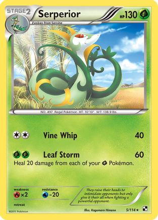 Serperior (5/114) [Black and White] Holofoil - Holo Rare