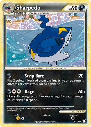 Sharpedo (30/102) [Triumphant] Reverse Holofoil - Rare