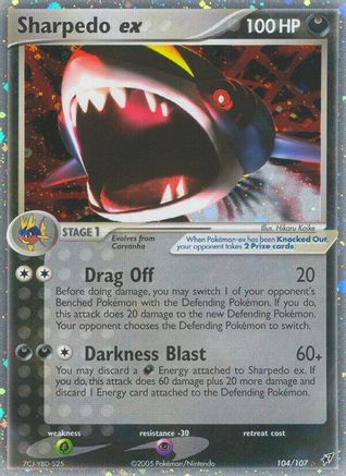 Sharpedo ex (104/107) [Deoxys] Holofoil - Ultra Rare