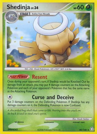 Shedinja (40/146) [Legends Awakened] Reverse Holofoil - Rare