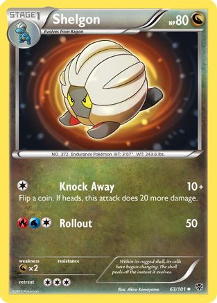 Shelgon (63/101) [Plasma Blast] Reverse Holofoil - Uncommon