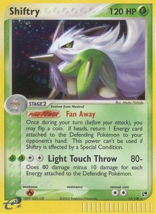 Shiftry (12/100) [Sandstorm] Reverse Holofoil - Holo Rare