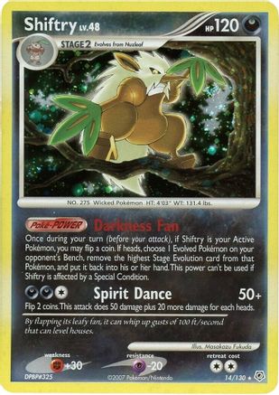 Shiftry (14/130) [Diamond and Pearl] Reverse Holofoil - Holo Rare