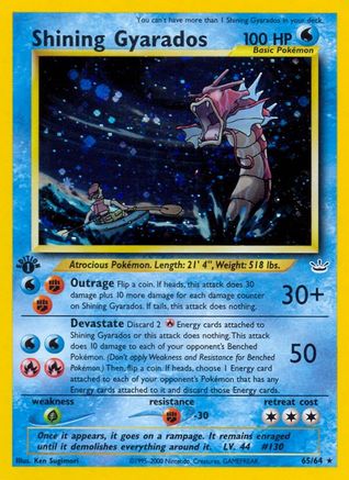 Shining Gyarados (65/64) [Neo Revelation] 1st Edition Holofoil - Secret Rare
