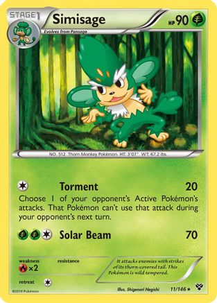 Simisage (11/146) [XY Base Set] Reverse Holofoil - Rare
