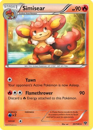 Simisear (23/146) [XY Base Set] Reverse Holofoil - Rare