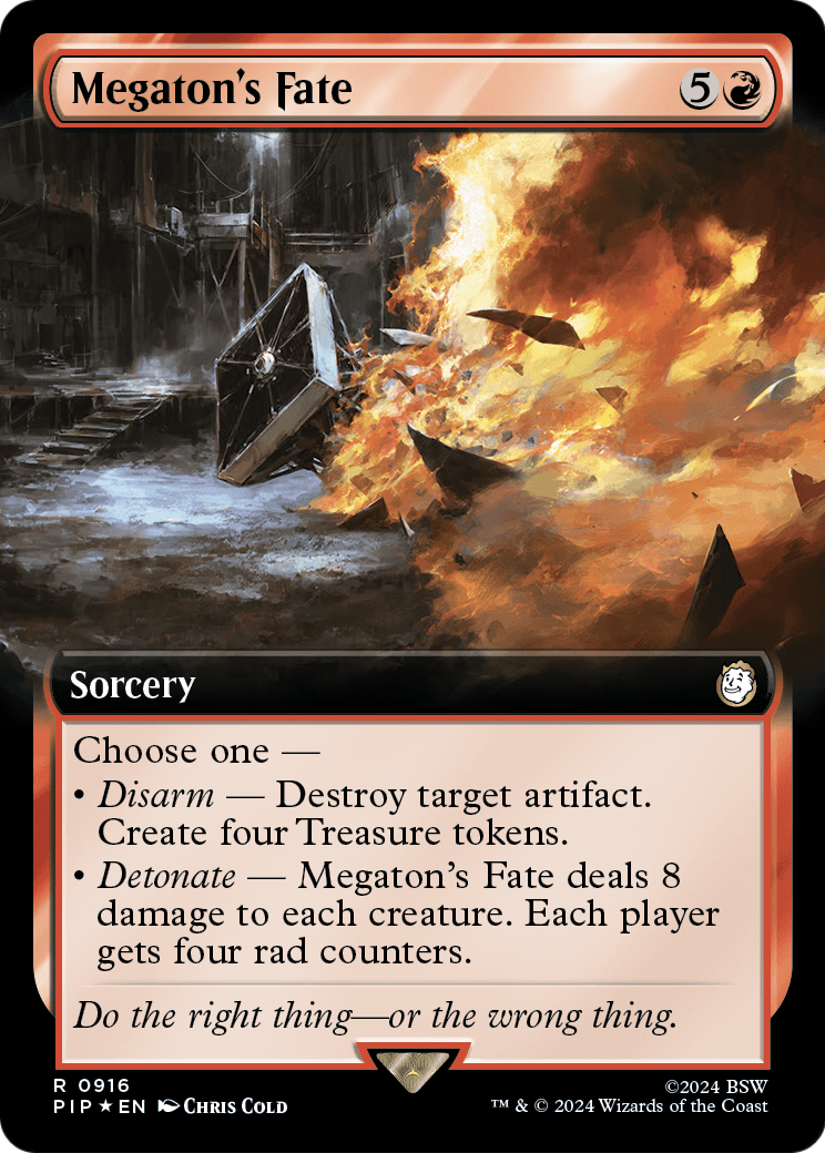 Megaton's Fate (Extended Art) (Surge Foil) (PIP-916) [Fallout] Foil