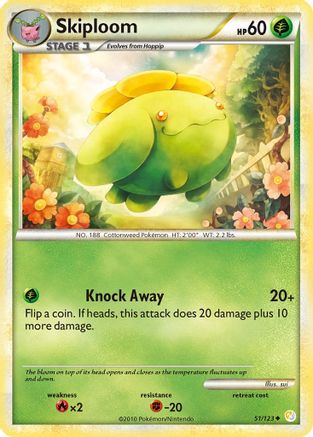 Skiploom (051/123) [HeartGold SoulSilver] Reverse Holofoil - Uncommon