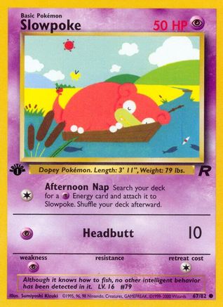 Slowpoke (067/82) [Team Rocket] 1st Edition - Common