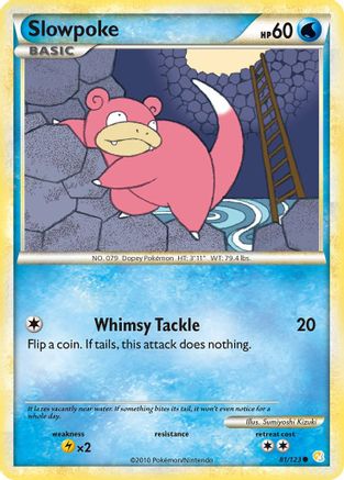 Slowpoke (081/123) [HeartGold SoulSilver] Reverse Holofoil - Common