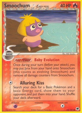 Smoochum (Delta Species) (064/101) [Dragon Frontiers] Reverse Holofoil - Common