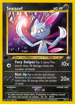 Sneasel (025/111) [Neo Genesis] 1st Edition - Rare
