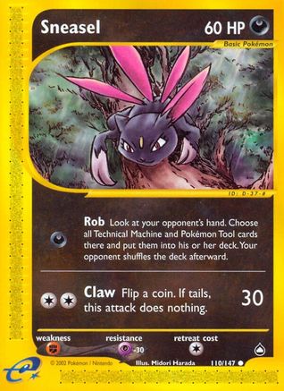 Sneasel (110/147) [Aquapolis] Reverse Holofoil - Common