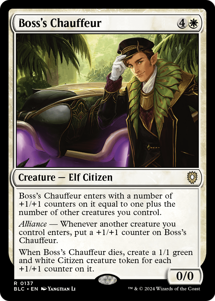 Boss's Chauffeur (BLC-137) [Bloomburrow Commander]